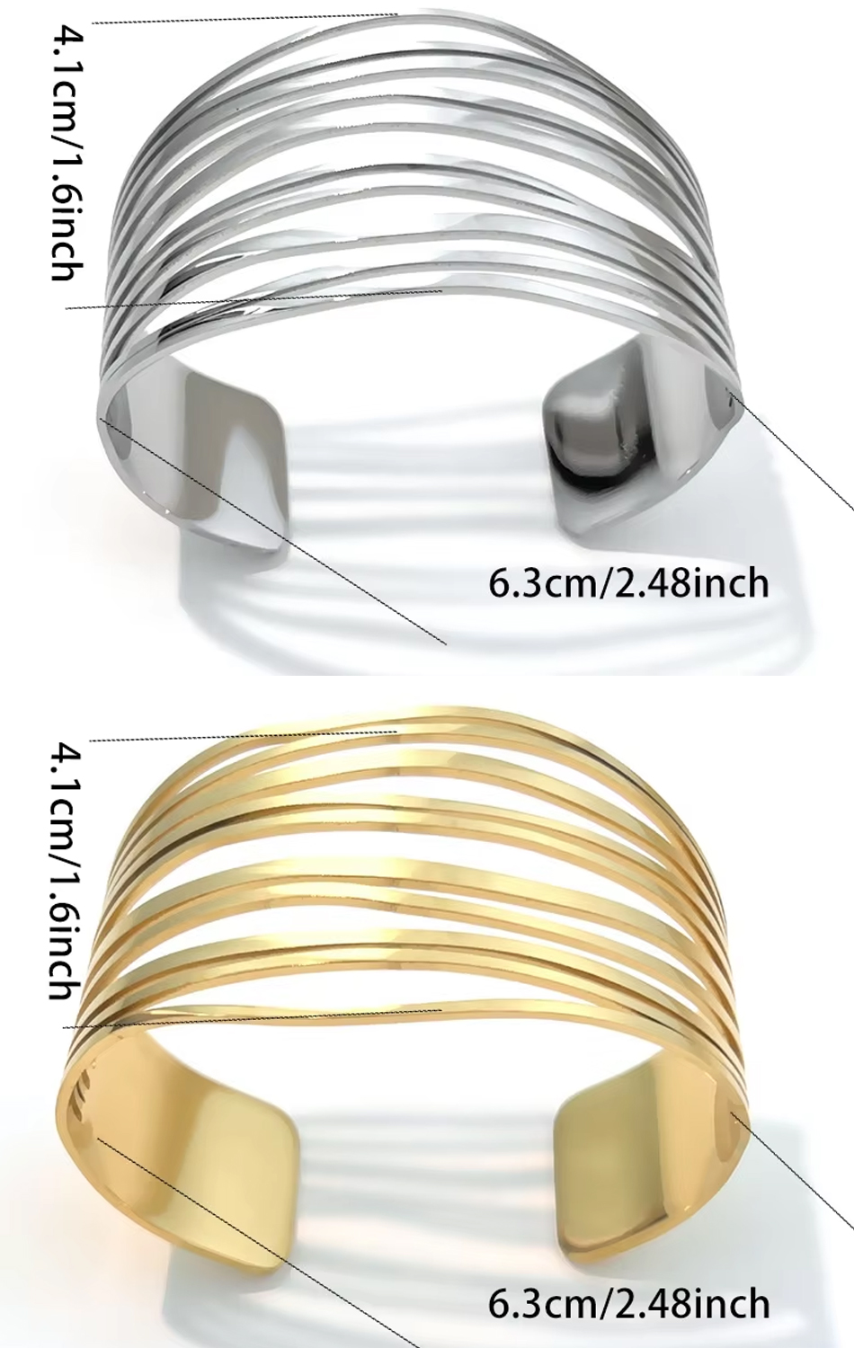 Joyería personalizada OEM, superventas, corazón de amor, acero inoxidable, chapado en oro de 18 quilates, brazalete abierto Unisex Vintage, joyería de moda