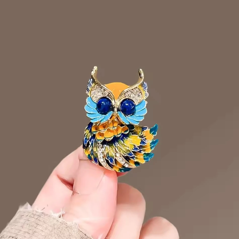 Accesorio elegante pintado esmalte adorable al por mayor de la aleaci&oacute;n del b&uacute;ho para la flor de gam