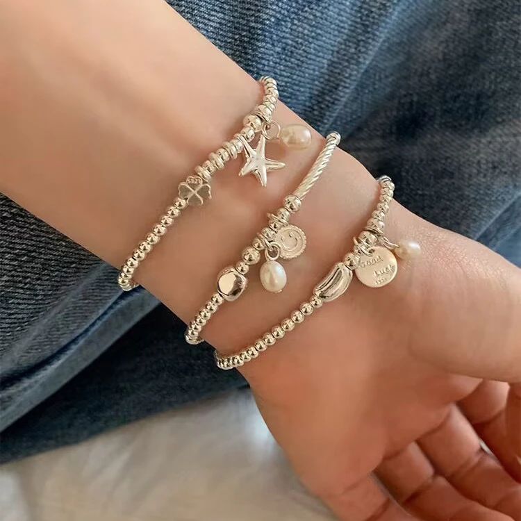 Proveedor de joyer&iacute;a de plata 925 personalizada Pulsera de moda Pulsera de estrella