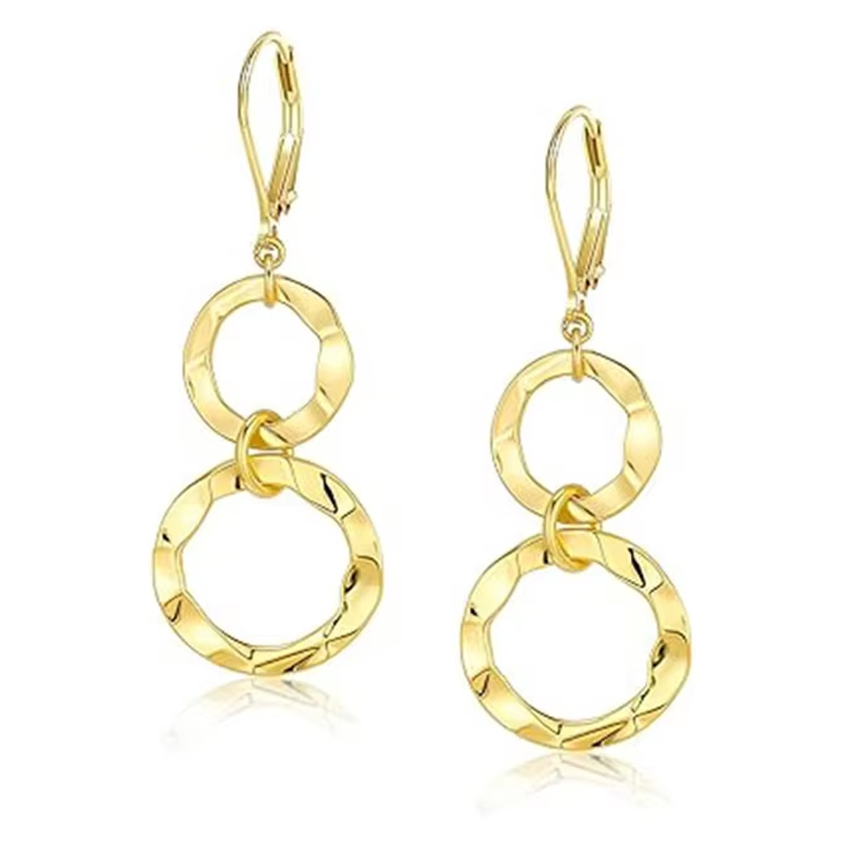 Joyería personalizada OEM, pendientes de aleación de moda, pendientes colgantes para mujer para fiestas, citas, pendientes de aro diarios, joyería al por mayor
